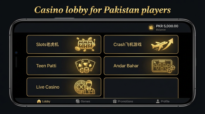 Lobby view of mgpk777 for Pakistan users - 4